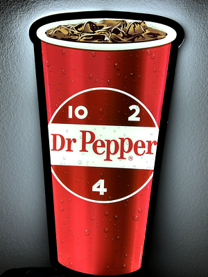 DR. PEPPER 10, 2 , 4 LED BAR SIGN MAN CAVE GARAGE SODA LIGHT UP