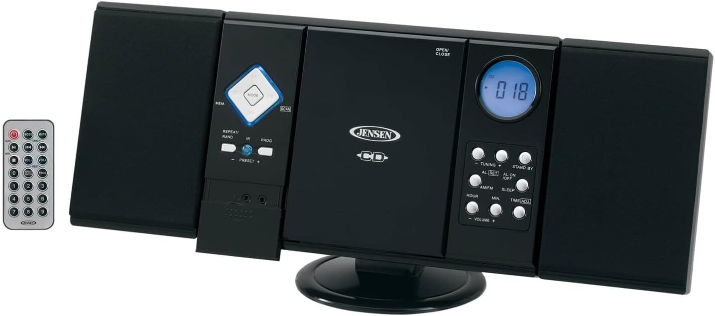 JENSEN Wall Mountable CD System with Digital AM/FM Stereo Re