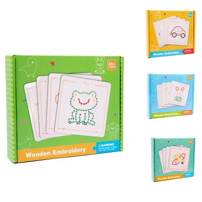 Children's Embroidery Threading Early Education Puzzle Threading Thread Game Set