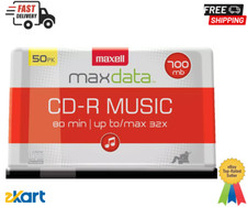 Maxell CD-R Music Spindle, Audio Only, Blank Media, 50-Pack 625156