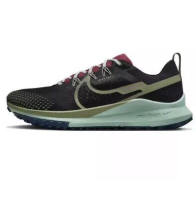 Nike React Pegasus Trail 4 Black Alligator Athletic Shoes DJ6158-004 Men's Sz 13