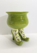 JMN Studio Caldero Pie Olla Arte Cerámica Cuenco en Pies con Corazones