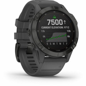 Garmin fenix 6 Pro Solar Multisport GPS Smartwatch (Black w/ Slate Gray Band) - Click1Get2 Half Price
