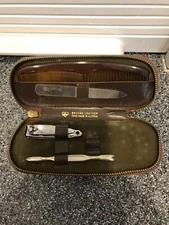 Vintage Rico Shoe Brush And Manicure Kit  Original Box Case Made In Austria