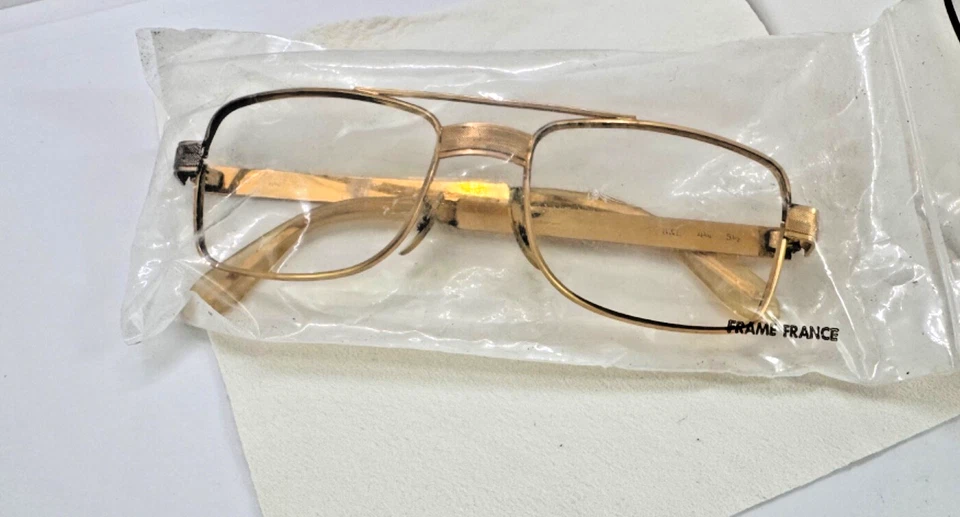 Bousch & Lomb antique eyeglasses frames men Vintage Gold barn find - Image 2 of 4