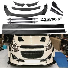 Front Bumper Lip Splitter Spoiler Rear Lip Strut Rods For Chevrolet Spark Y
