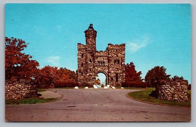 Worcester MA Bancroft Tower Salisbury Park Massachusetts Postcard Vintage F4