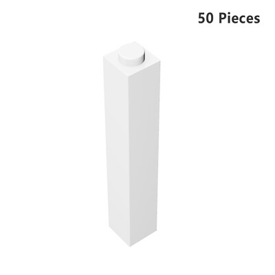 2453 Brick 1X1X5 White Bricks 50 Pieces Bricks, Pieces & Parts 100% Compatible