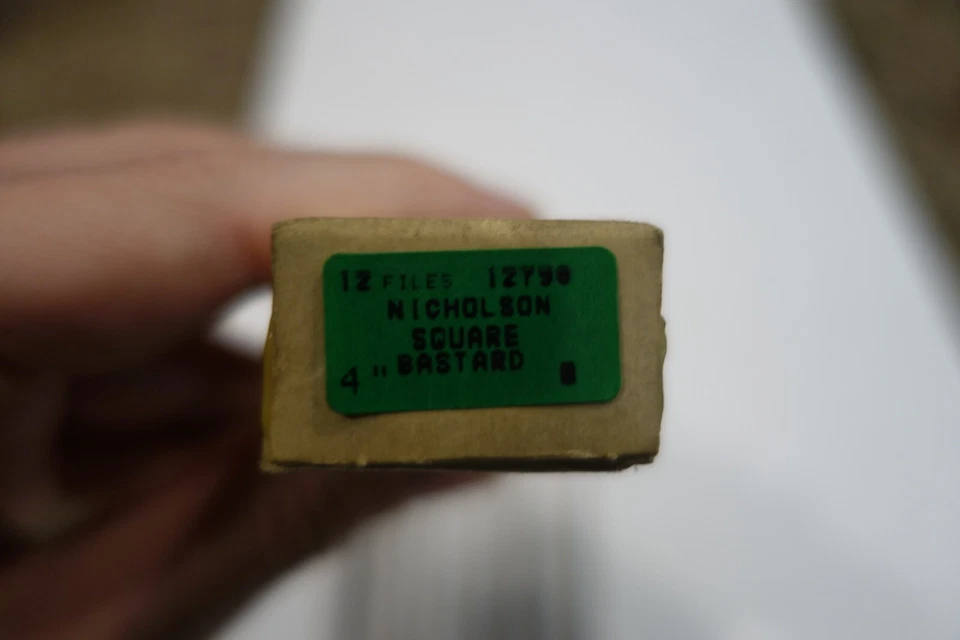 2 x Vintage Nicholson 12790 Square Bastard File 4" - Made in USA Hand Files - Image 3 of 3