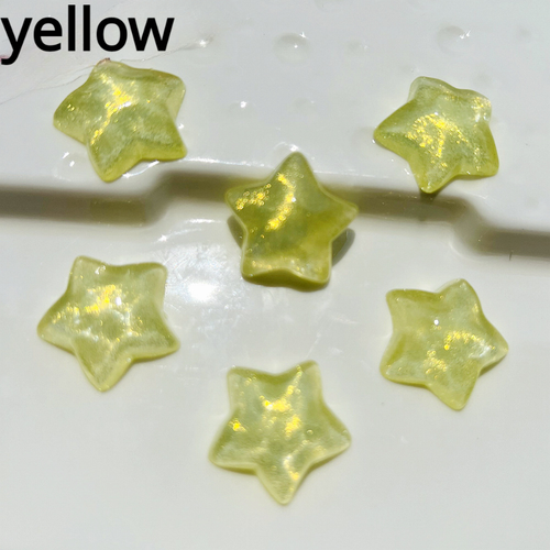 100X Resin Glitter Star 22mm for Headdress Accessories Cup Shoes Decoration DIY - Picture 3 of 19