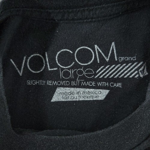 Volcom Shirt Girl Large Black Logo Spell Out Graphic Tee Crew Neck Short Sleeve - Picture 11 of 12