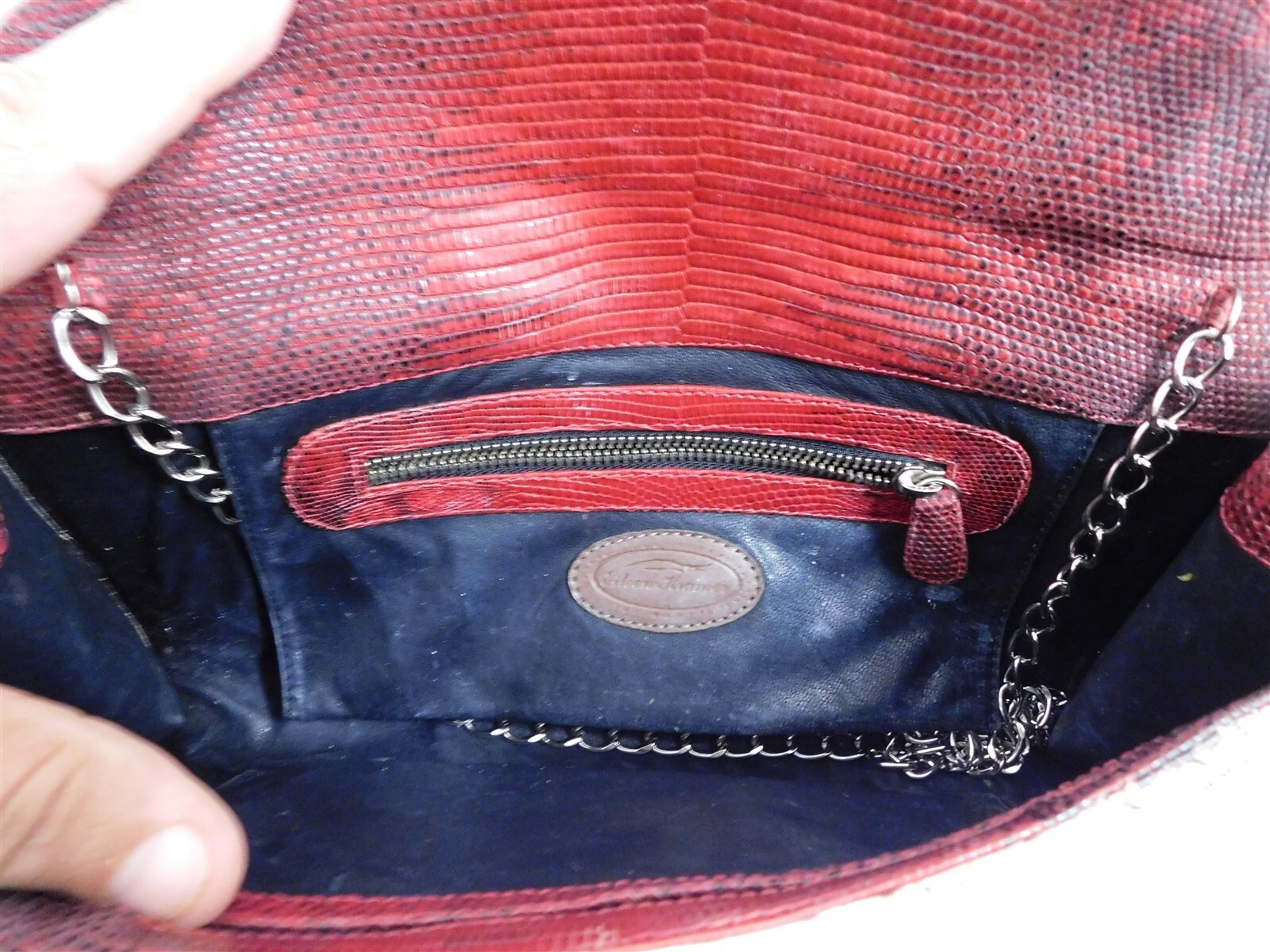 Eileen Kramer Genuine Python Red Lizard Reptile C… - image 8