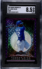 2020 Panini Chronicles Jorge Soler Titan Purple Mojo Card #27 /75 SGC 8.5