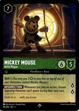 Mickey Mouse - Artful Rogue 88/204 Super Rare The First Chapter Lorcana NM