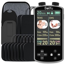 TENS EMS Unit Muscle Stimulator for Pain Relief Therapy - 4 in 1 TENS EMS Rel...