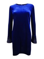 Calvin Klein Women's Embellished Flare-Sleeve Sheath Dress