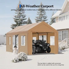 Outdoor Carport Canopy 13'x20' Portable Storage Shelter Shed Garage for Car Boat