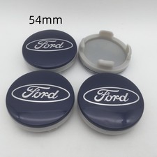 4 Tappi Coprimozzo per Cerchi in Lega Compatibili per Ford 54 56 60 68 mm Blu