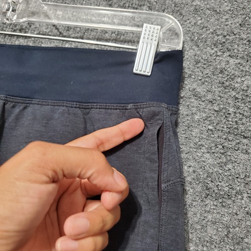 Lululemon Mens Drawstring Athletic Shorts Size Medium Navy Grey Casual Gym - Picture 17 of 18