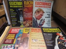 VINTAGE magazine 8 ISSUES " ELECTRONICS ILLUSTRATED " 1964-1968