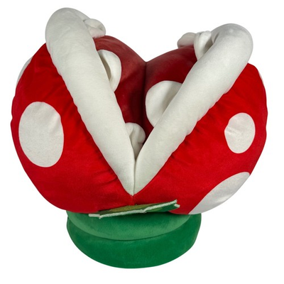 #ad Nintendo Super Mario Piranha Plant Plush Large Red White Polka Dot Soft Toy $15.99