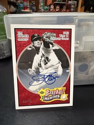 2005 Upper Deck Baseball Heroes Red Signatures Jim Palmer #39 48/49 Autograph - Image 1 of 2