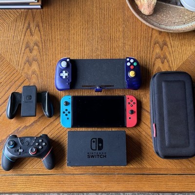 Nintendo Switch Console Neon Red And Neon Blue WITH Controller Dock