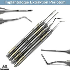 Periotome Luxating Lifter Dental Surgical Extraction Root Lifter Set of 4 Dentist