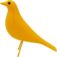 Yellow Mid Century Bird Ornament Home Decor Arts