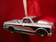 1967 67 CHEVROLET C-10 MUSCLE TRUCK SILVER CHEVY CHRISTMAS TREE ORNAMENT