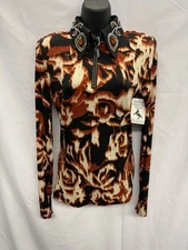 Western Show Shirt- Horsemanship Style- By Western Collection- Rustic Flowers