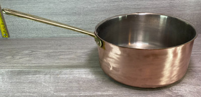 Vintage Kupferpfanne mit Messinggriff Tagus Elite 20cm