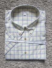 Enro Multicolor Plaid Non-Iron Poplin Button-Down Shirt Men's Size 2XT NWT