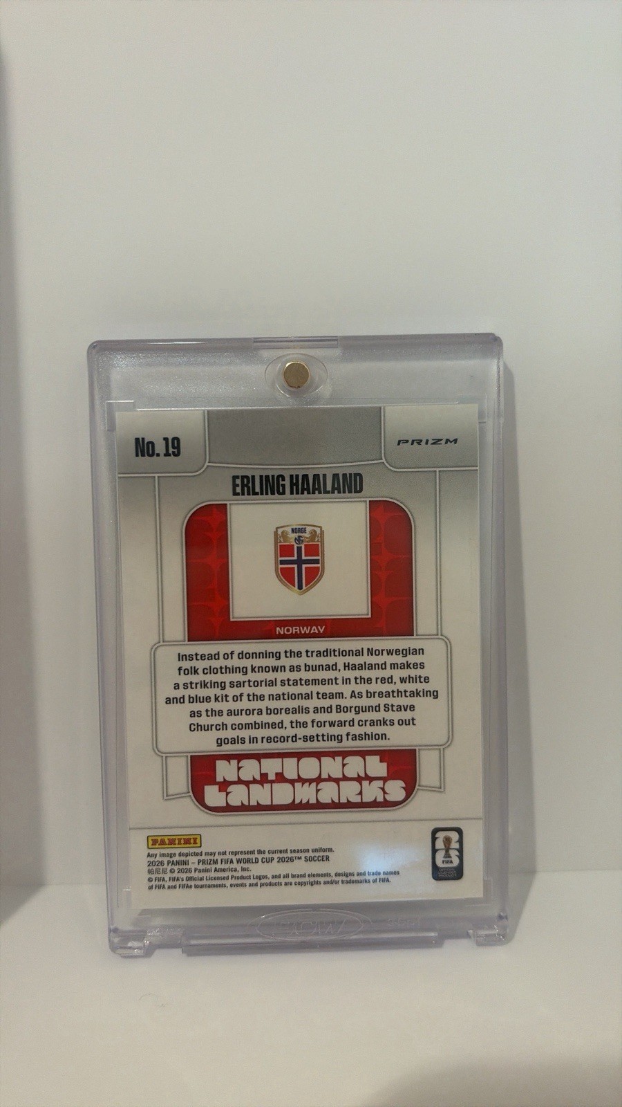 Panini 2026 Prizm FIFA World Cup National Landmarks Erling Haaland CASE HIT 🇳🇴 view 2
