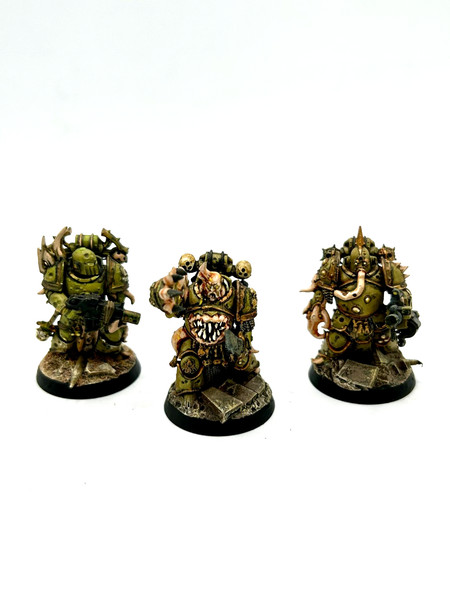 Plague Marines Death Guard x3 Easy To Build Warhammer 40K Painted