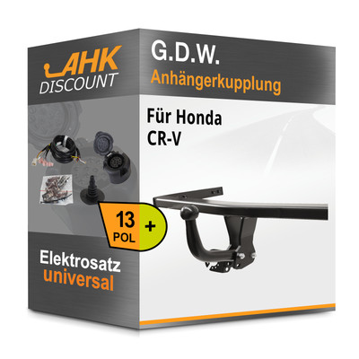 Für Honda CR-V 09.2001-03.2007 G.D.W. Anhängekupplung starr + 13polig E-Satz AHK