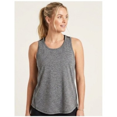 Tek Gear Workout Tank Top Womens XL Heather Gray Mesh Racerback Training Shirt