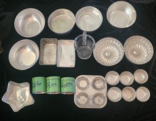 Vintage Children  s Play Aluminum Baking Pans Bundt, Muffins,  Pans Lot Of 23