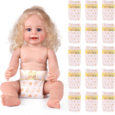 15 Pcs Reborn Baby Doll Accessories Diapers Set for 17-24 Inch Dolls   Realistic