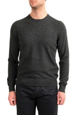 Malo Optimum Men's Dark Gray Wool Cashmere Crewneck Pullover Sweater