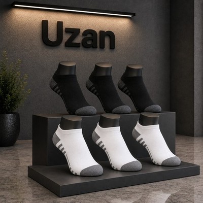 6 Pairs Mens Plain Solid Cotton Sports Ankle Athletic Socks Low Cut Size 9-12 US