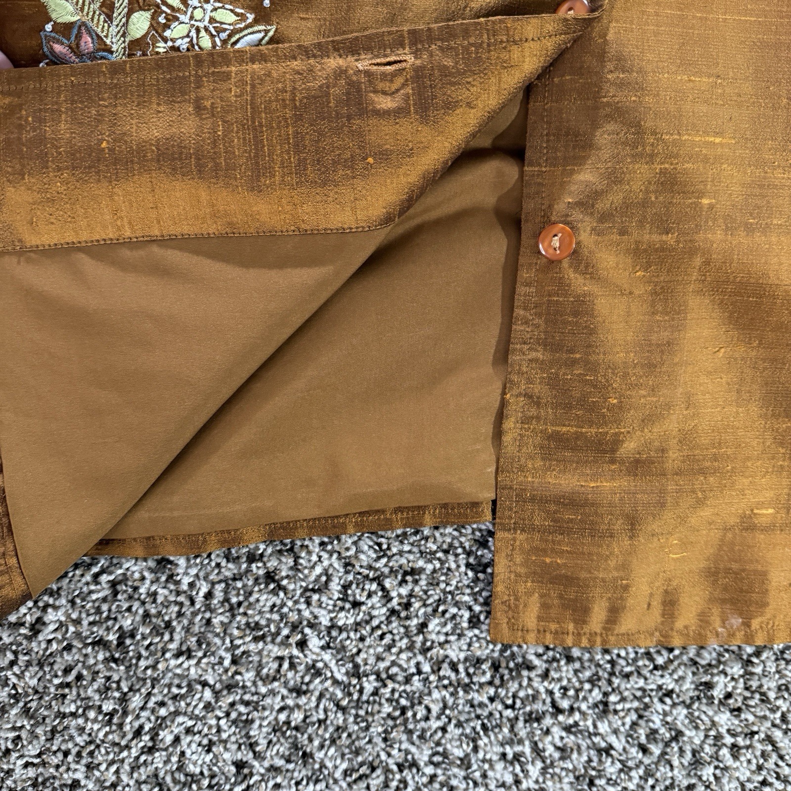 Coldwater Creek Large Silk Embroidered Mandarin C… - image 10