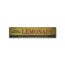 Fresh Squeezed Lemonade . Custom Beach - Rustic Distressed Wood Sign