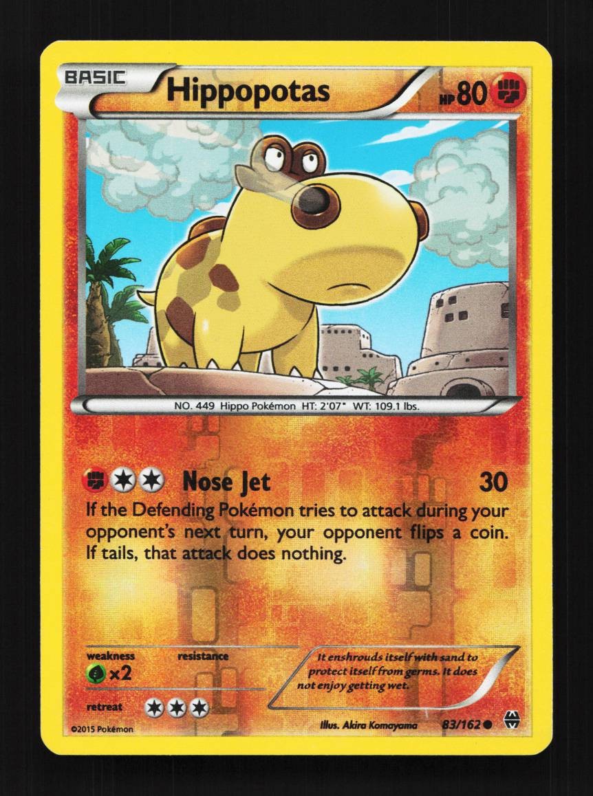 Hippopotas 83/162 LP BREAKthrough English Pokemon Card TCG