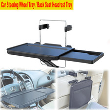 2 in 1 Car Steering Wheel Tray Back Seat Headrest Table for Eating Food Drink