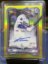 Alex Freeland Bowman 2026 Yellow Refractor /75 Auto