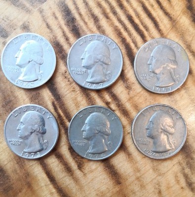 quarter Dollar 1776 - 1976 200 Jahre Unabhängigkeitserklärung + 5 weitere 