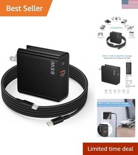 Dual Port 65W USB-C Charger for DJI Mini, Mavic & Avata Drones - 6.6ft Cable