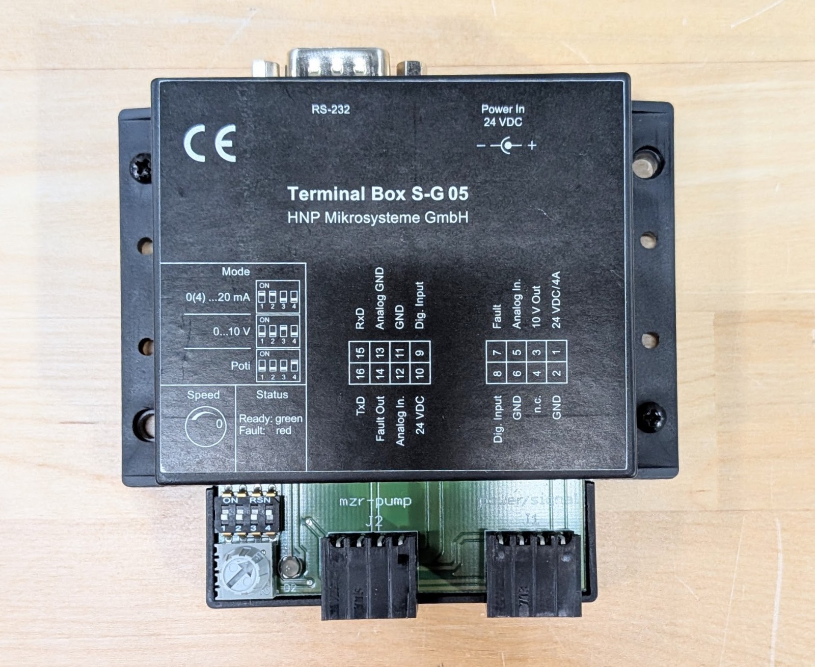 HNP Mikrosysteme S-G05 Terminal Box Gear Pump Controller Potentiometer RS232