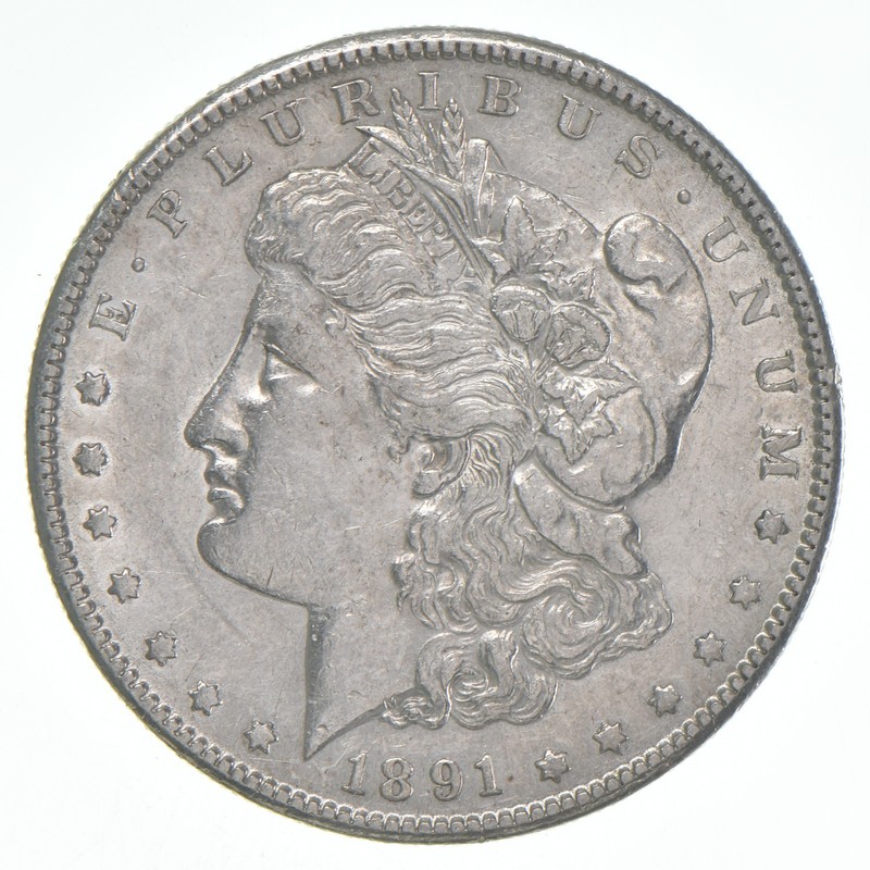 AU+ 1891-S Morgan Silver Dollar (1 coin) *3607